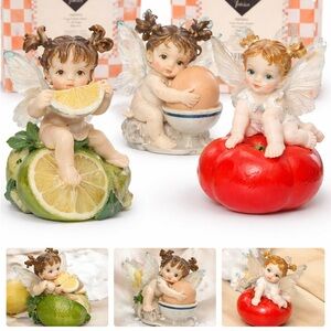 My little kitchen Fairies Trio - egg, tomato, lime